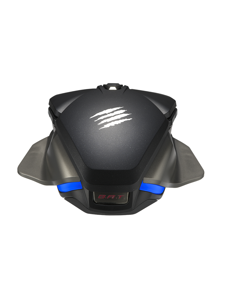 Left. Mad Catz - Mad Catz - B.A.T. 6+ Ambidextrous Gaming Mouse with 16K DPI Sensor DAKOTA 60M Clicks - Wired - Black.