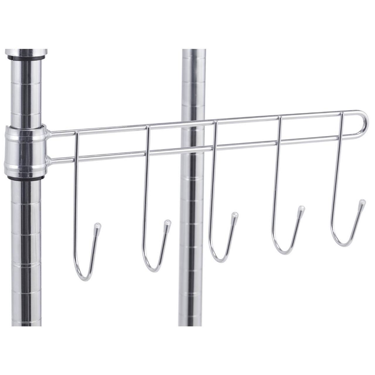 Alt View 12. TRINITY - EcoStorage 41x14x76 Rolling Closet Organizer Chrome - Chrome.