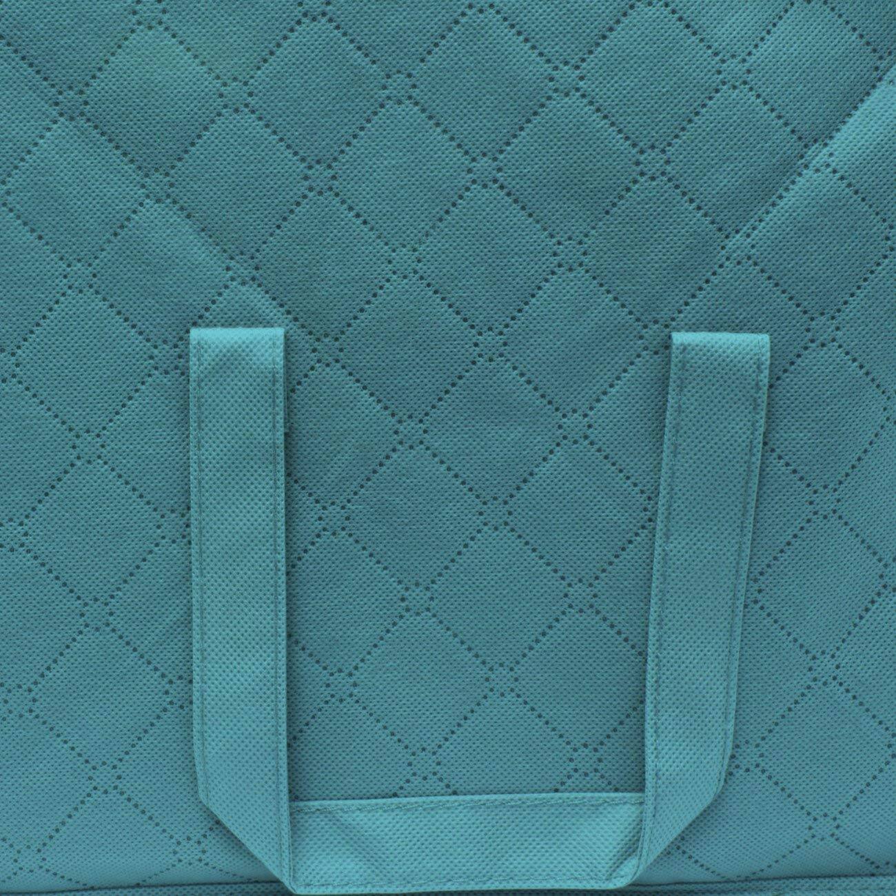 Alt View 4. Sorbus - Sorbus 1-Pc Foldable Storage Bag Organizers, 3 Sections, Great for Clothes, Blankets, Closets, Bedrooms, and More - Aqua.