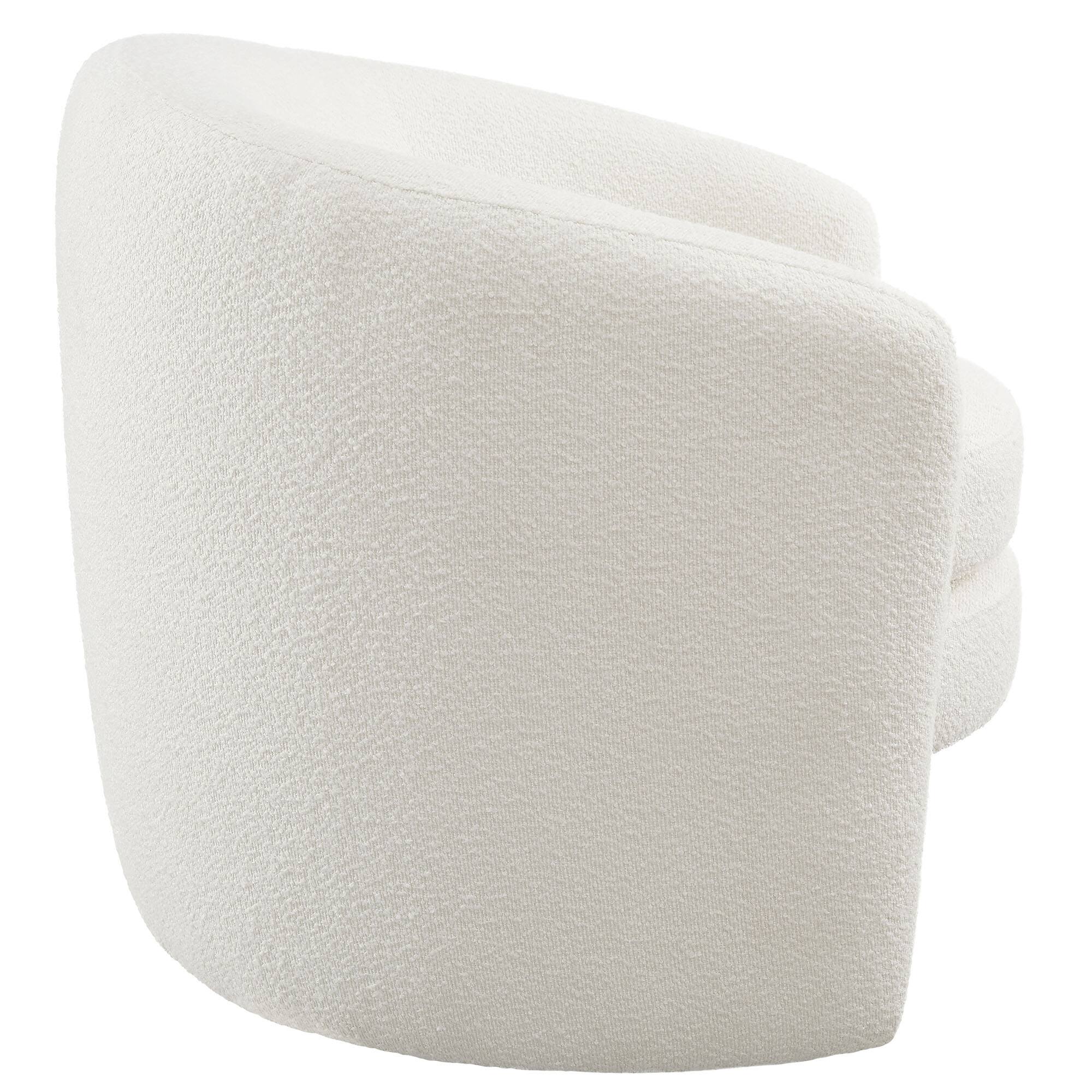 Back. Modway - Affinity Upholstered Boucle Fabric Curved Back Armchair by Modway - Green.