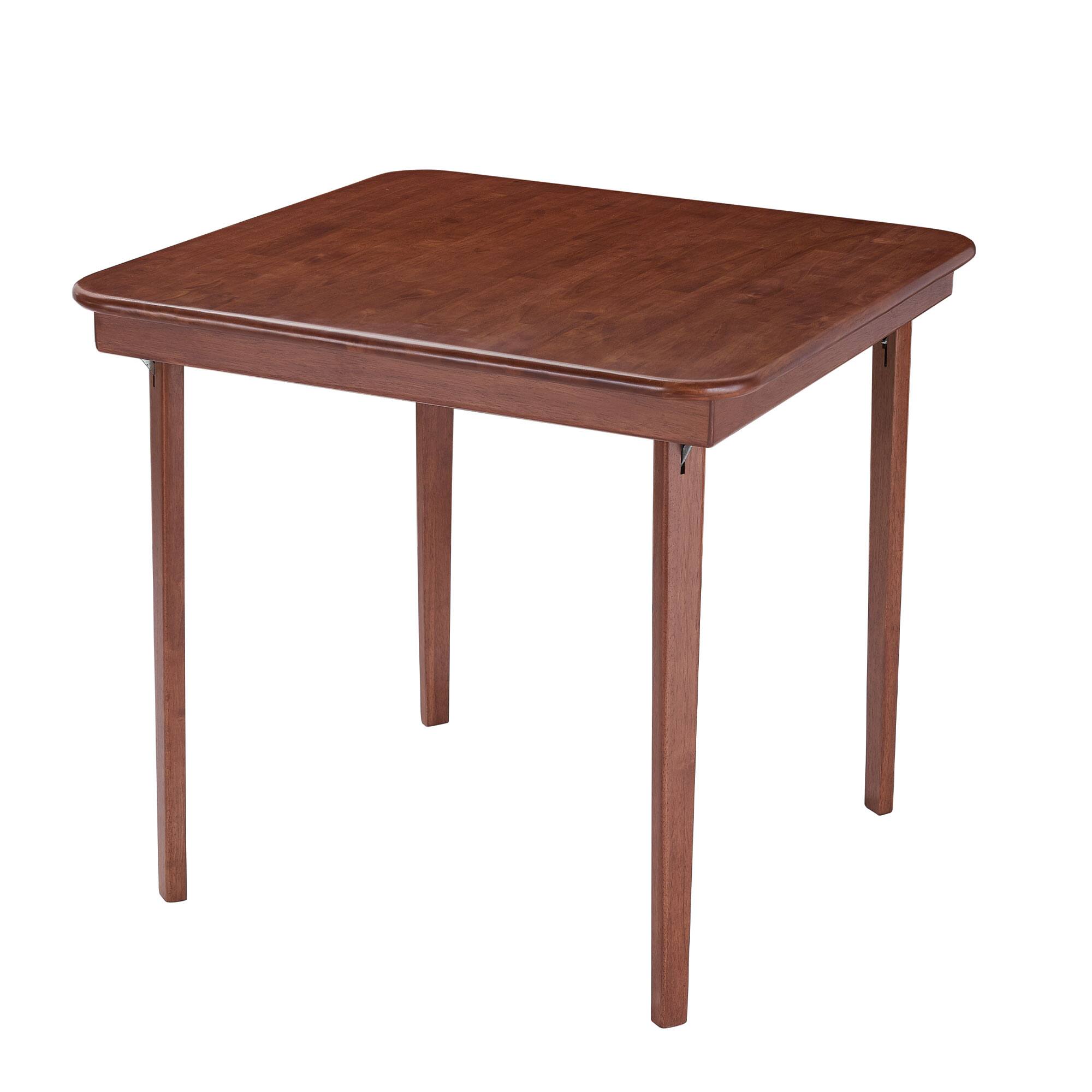 Stakmore - Straight Edge 32" Square Folding Card Table, Finish - Cherry