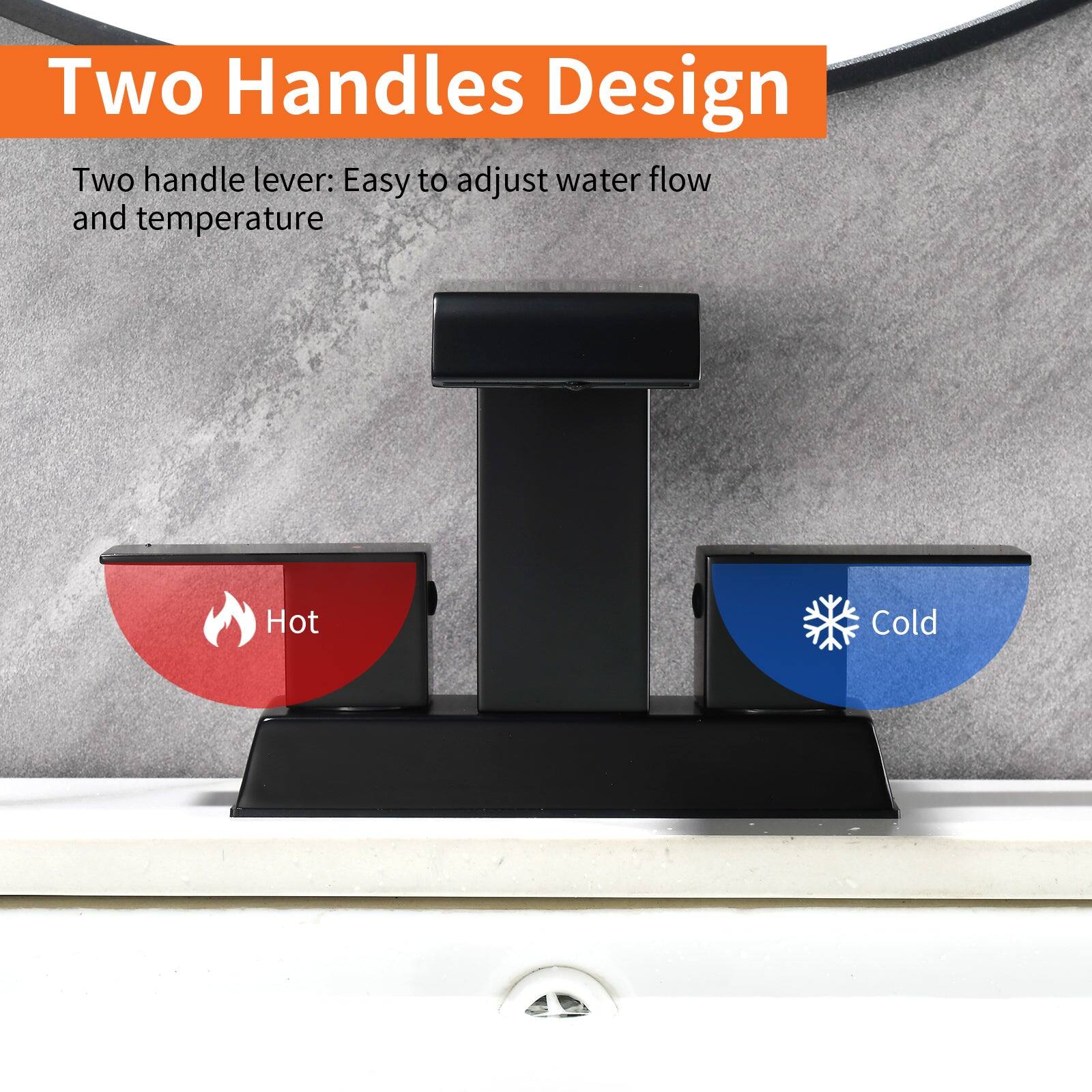 Two Handles Design

Two handle lever: Easy to adjust water flow and temperature

Hot

Cold