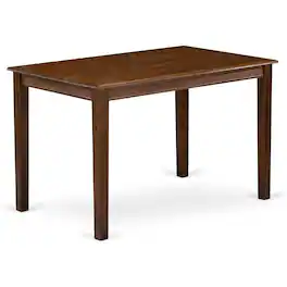 FurniFact - Rectangular Wood Dining Table - Walnut