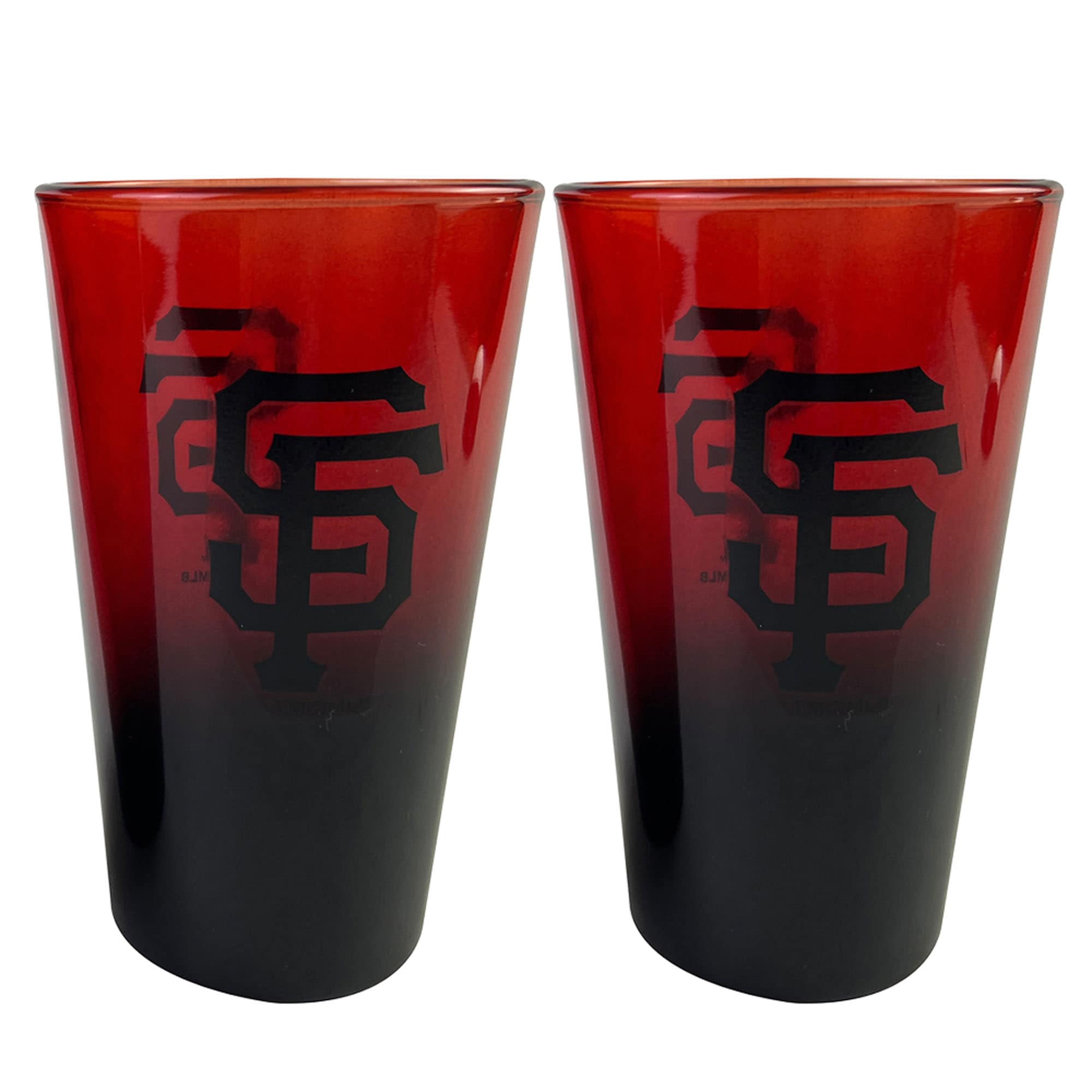 The Memory Company - San Francisco Giants Two-Pack 16oz. Ombre Pint Glass Set - Multicolor