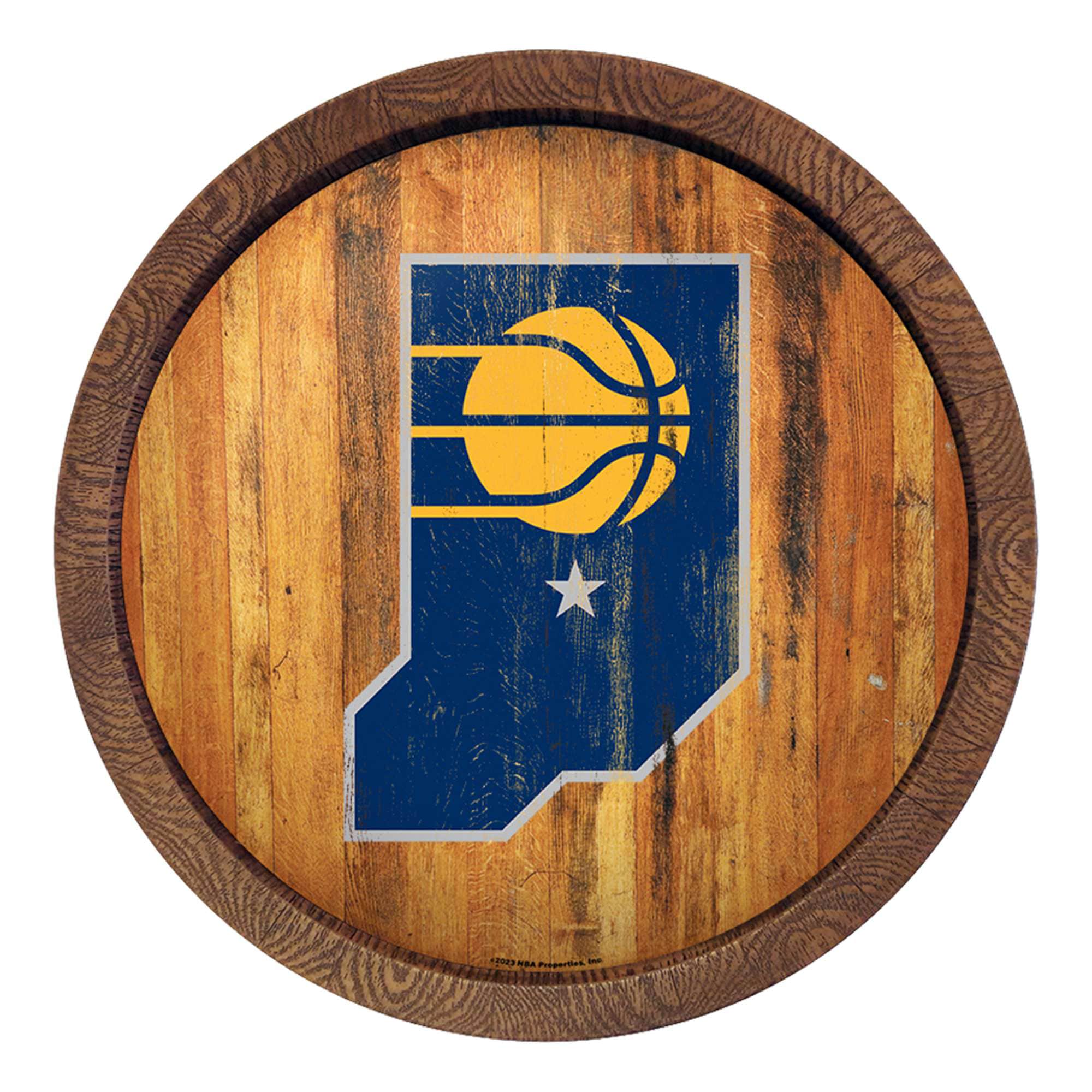 Indiana Pacers 20.25'' Faux Barrel Top Sign