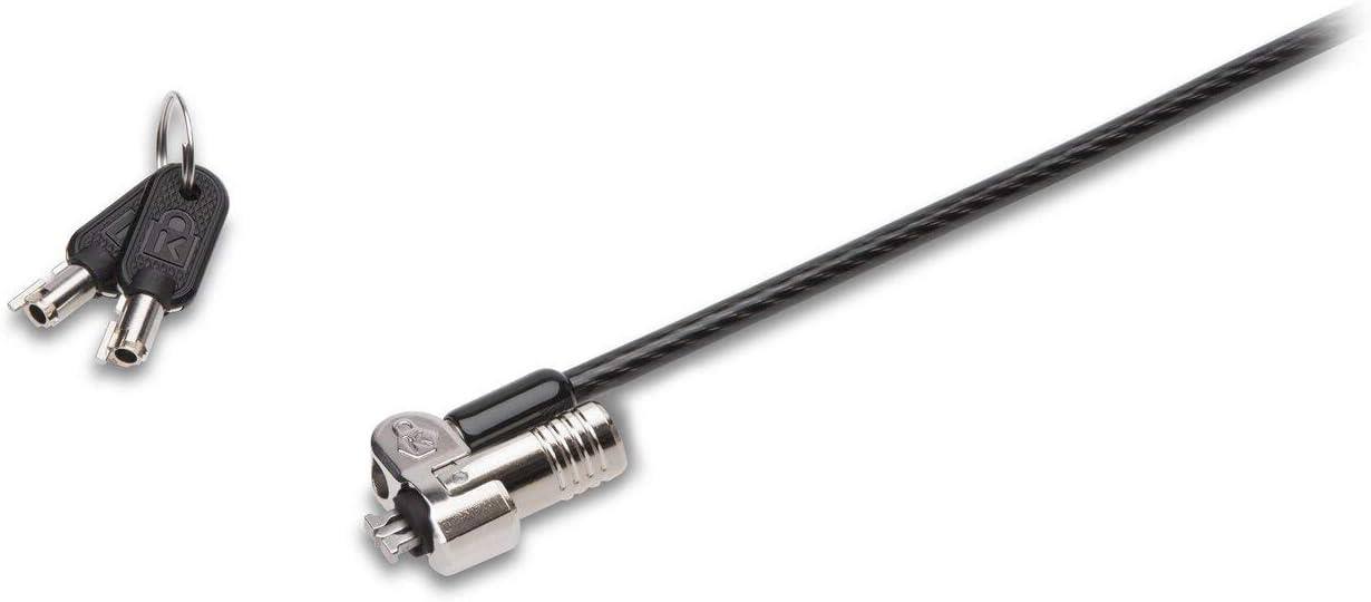 Angle. Kensington - NanoSaver Keyed Laptop Lock 10mm Cleat Locking Technology Hidden Pin 5mm Keying System, Carbon Steel Cable 70in K64444WW.