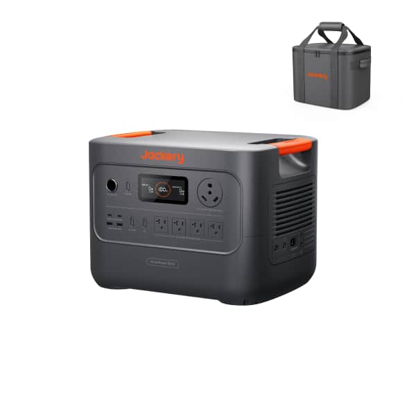 Jackery - HP3000AC Solar Generator 3064Wh Portable Power Station with Extreme Guard Bag for Emergency (3064 Wh Capacity) - Black