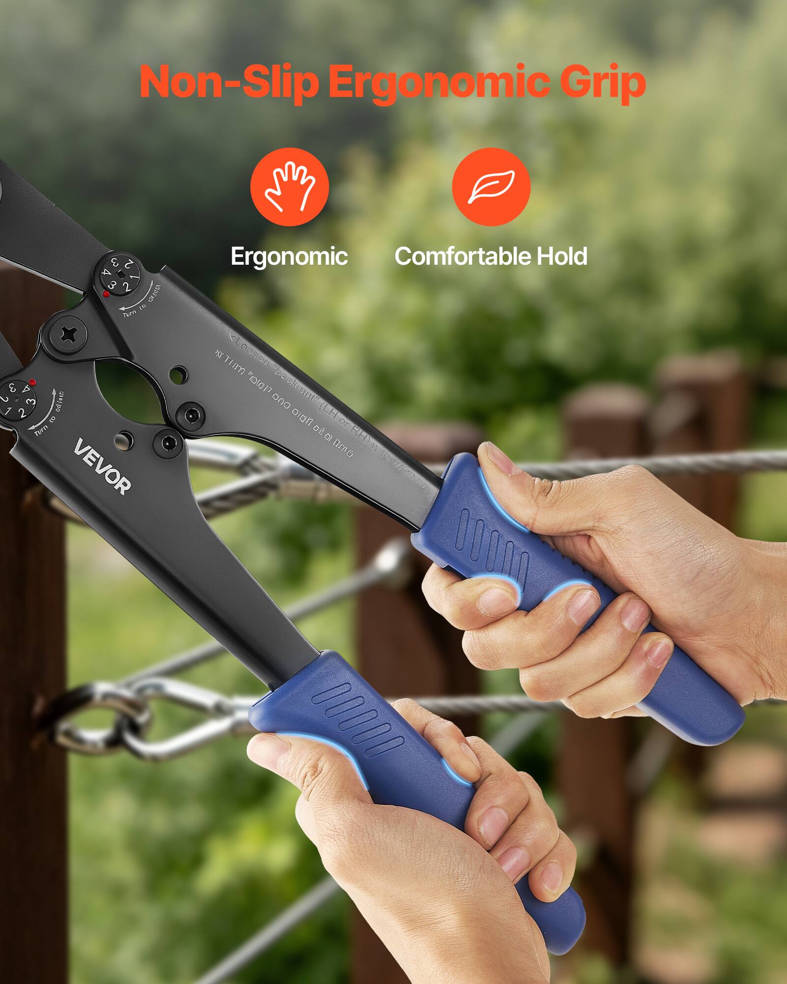 Non-Slip Ergonomic Grip

Ergonomic
Comfortable Hold

VEVOR