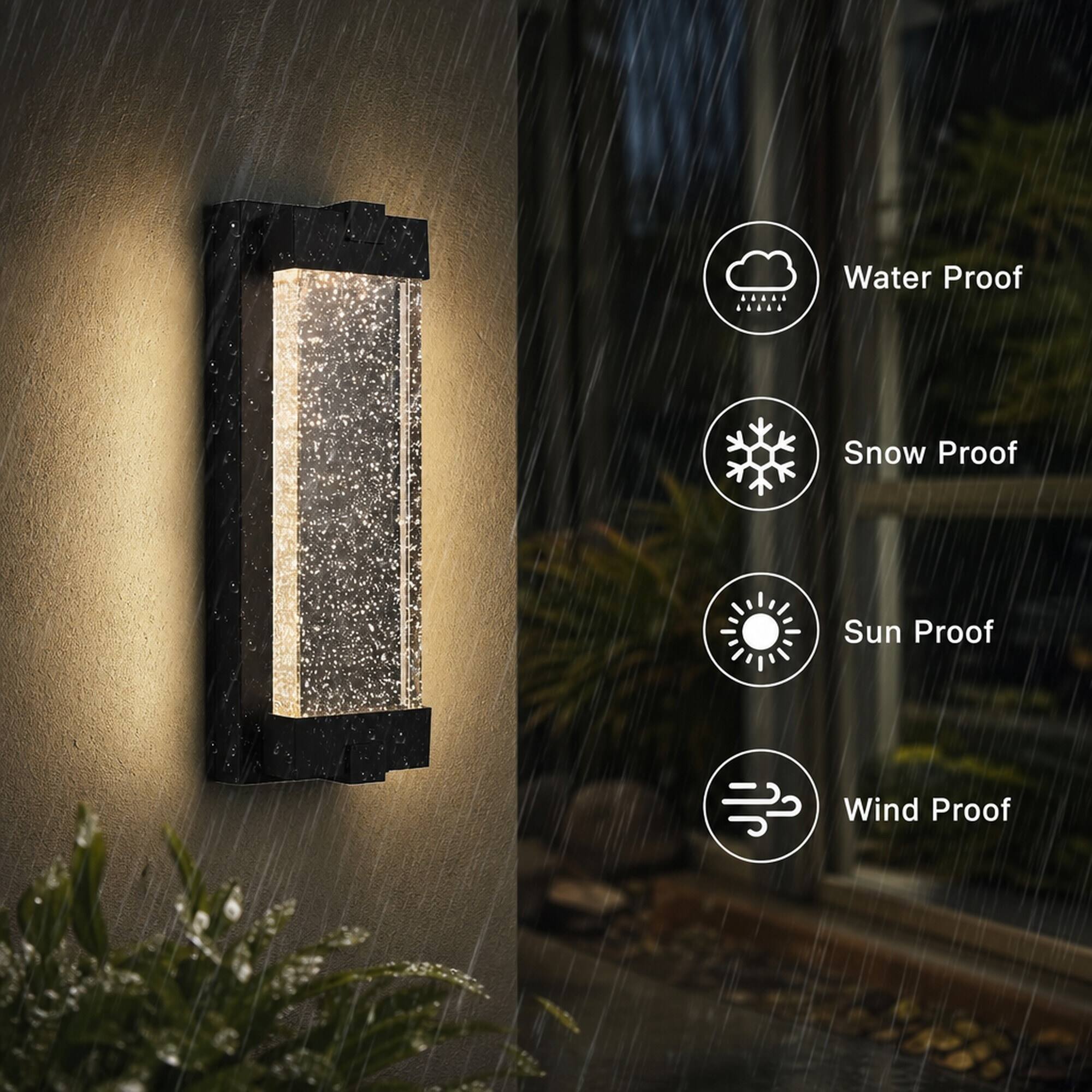 Water Proof  
Snow Proof  
Sun Proof  
Wind Proof