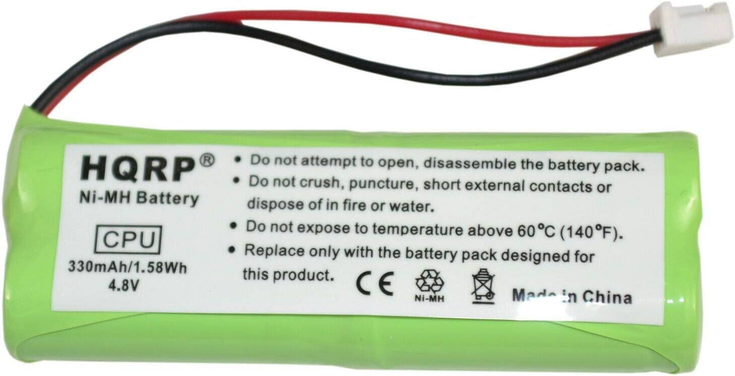 Do not attempt to open, disassemble the battery pack. Do not crush, puncture, short external contacts or dispose of in fire or water. Do not expose to temperature above 60°C (140°F). Replace only with the battery pack designed for this product. 4.8V

HQRP®
Ni-MH Battery
CPU
330mAh/1.58Wh

Made in China
