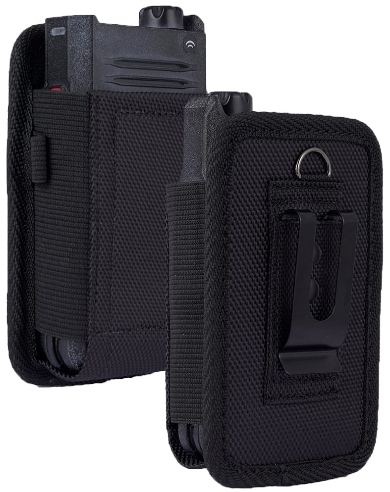 Nakedcellphone - Pouch Case for Siyata SD7 Radio (Tough Canvas with Clip and Belt Harness) - Black