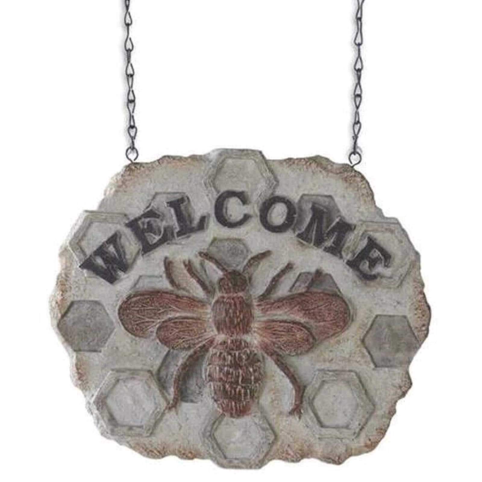 K&K Interiors - Welcome Honeycomb with Bee Arrow Replacement Sign 10 Inch - Arrow Sold Separately - Gray price history on PriceWatchPro