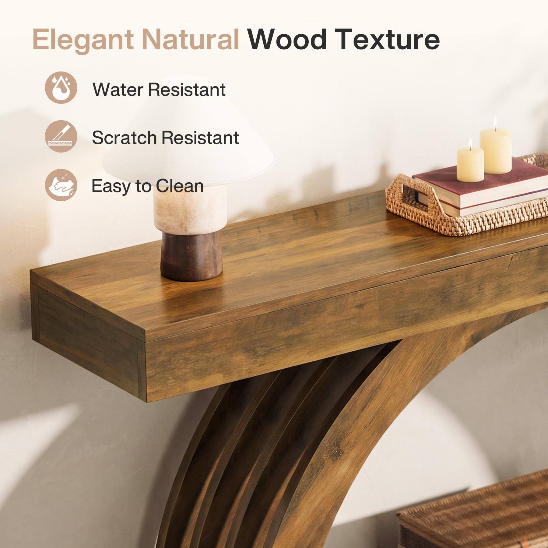 Elegant Natural Wood Texture

- Water Resistant
- Scratch Resistant
- Easy to Clean
