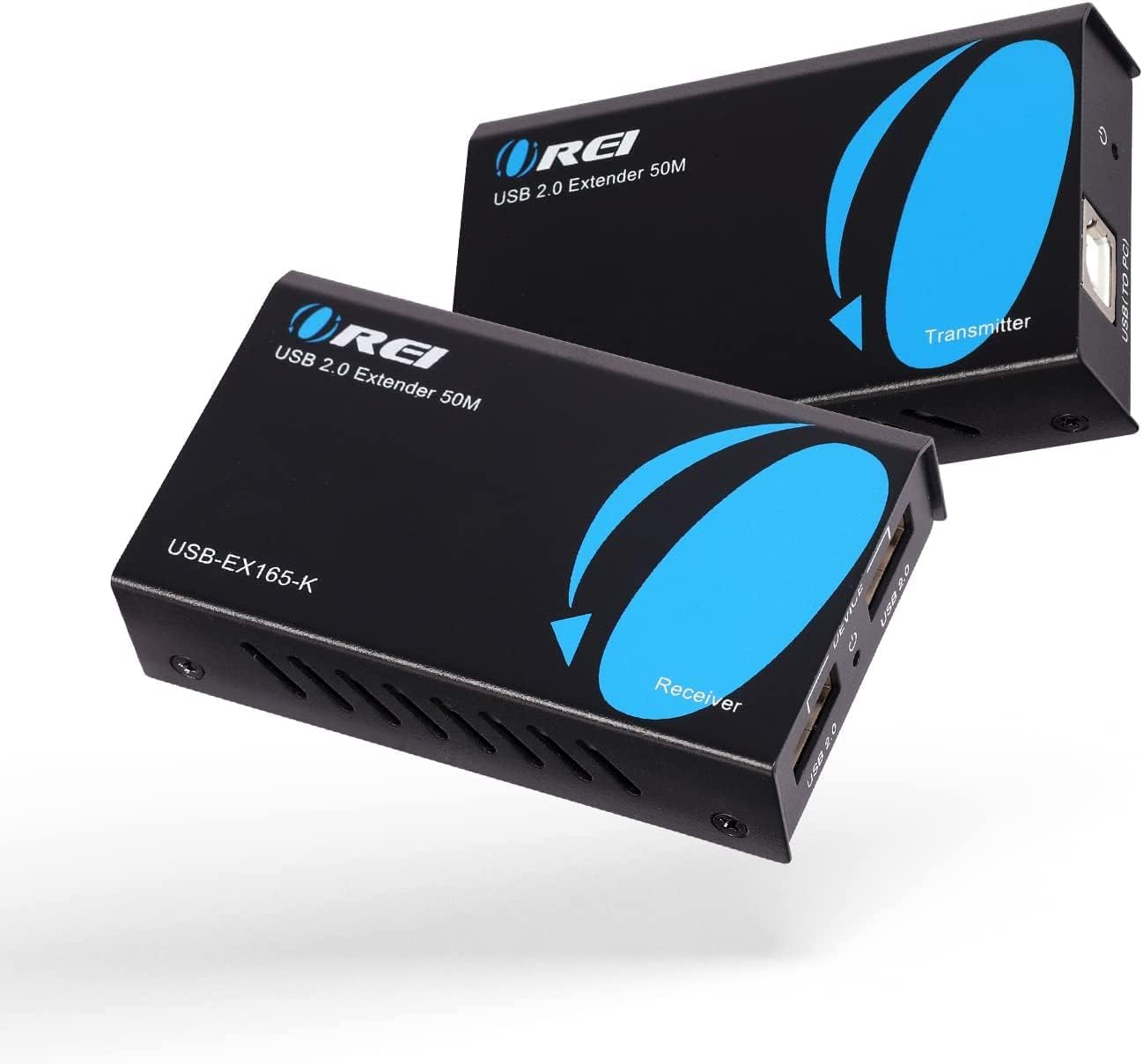 Orei - USB2.0 Extender (USB-B to USB-A) - 165ft (cat6)-USB-EX165-K - Black