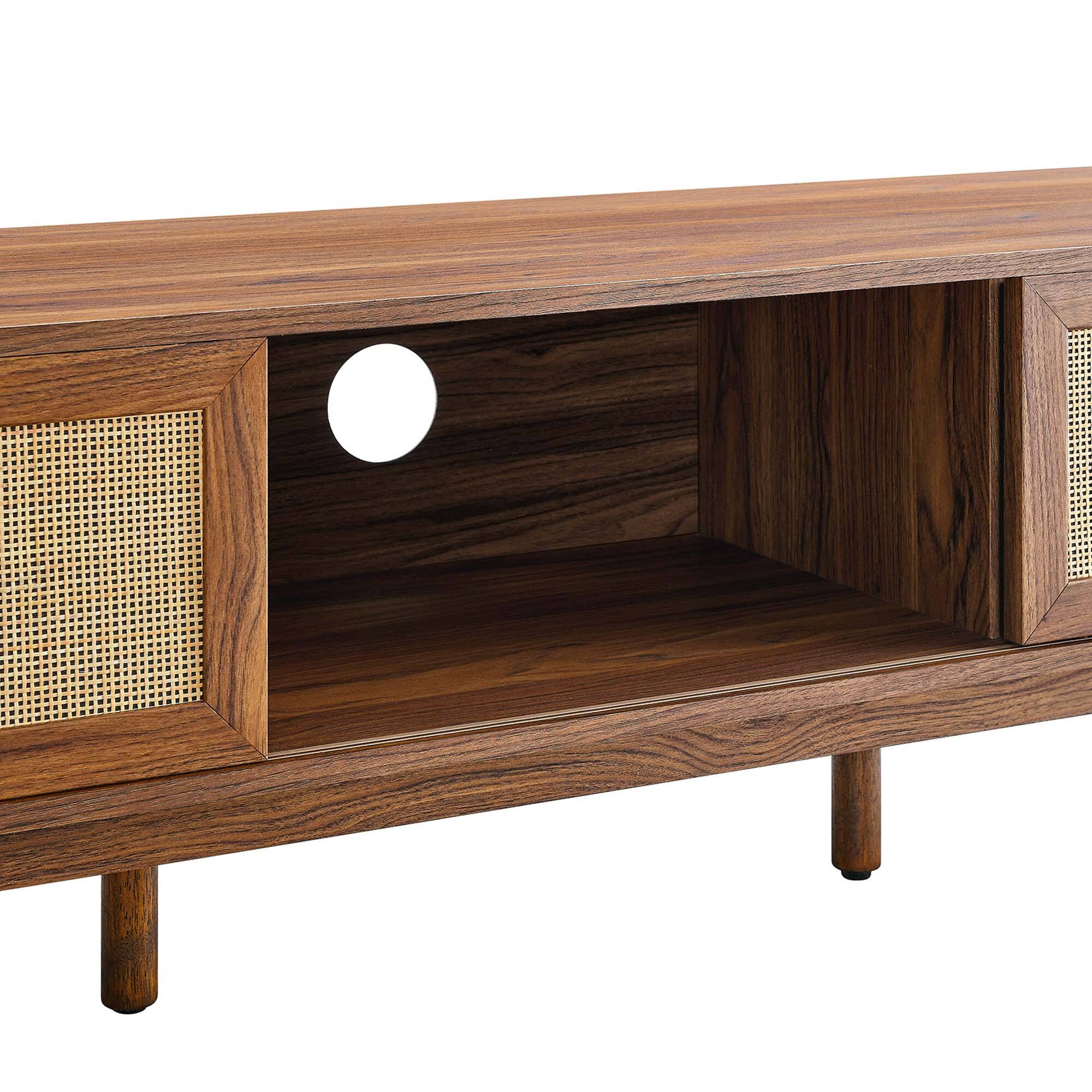 Alt View 5. Modway - Soma 60" TV Stand by Modway - Walnut.