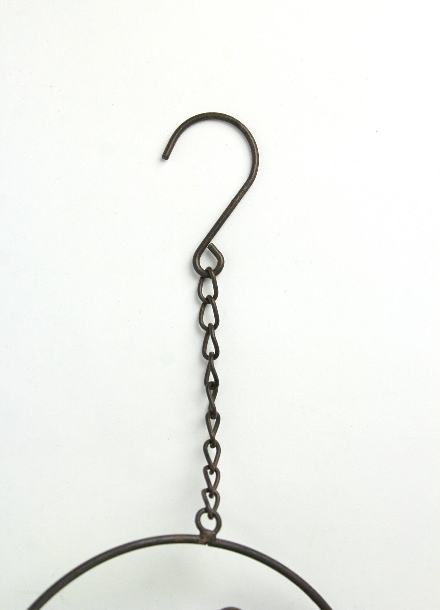 Alt View 2. Mayrich Company - 65 Inch Dark Brown Bird Bowl Metal Rain Chain Decorative Patio Accent Garden Art - Brown.