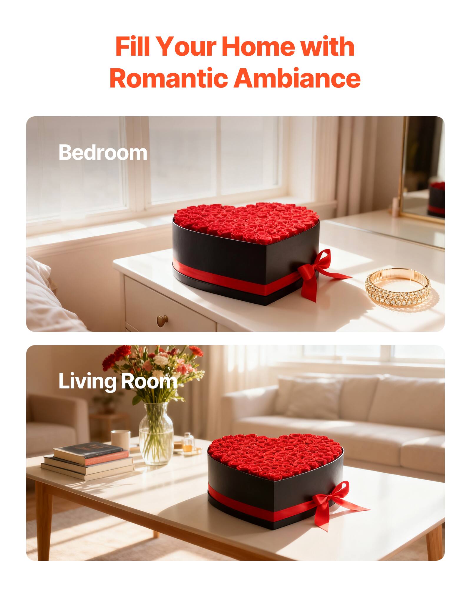 Fill Your Home with Romantic Ambiance

Bedroom

Living Room