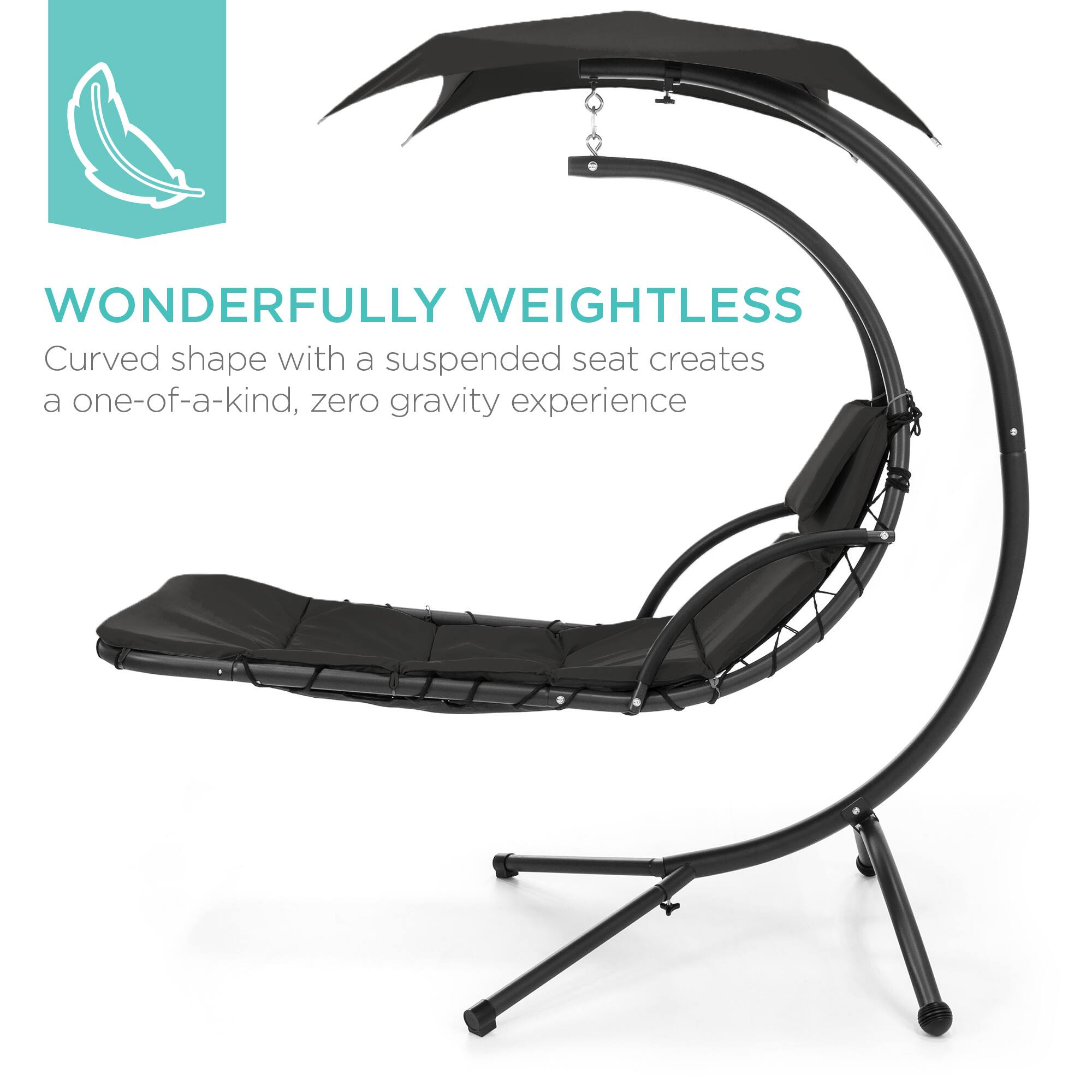 WONDERFULLY WEIGHTLESS  
Curved shape with a suspended seat creates a one-of-a-kind, zero gravity experience