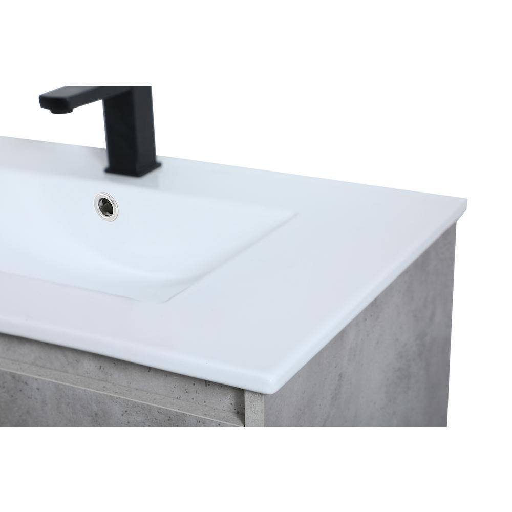 Alt View 1. Elegant Kitchen and Bath - 30 inch Single Bathroom Vanity in Concrete Grey - Concrete Grey.