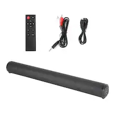 Front. Topteng - BS-10 2.0 Channel Home Theater Soundbar with Wireless Subwoofer, 3D Surround & TWS Pairing - Black - Black.