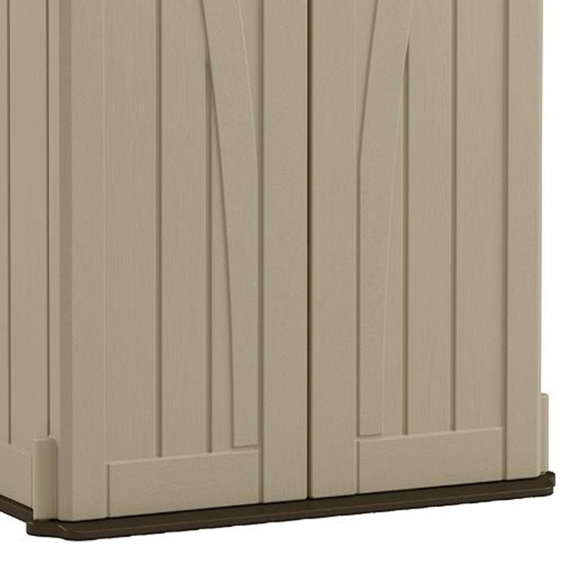 Alt View 6. Suncast - Suncast 22 Cubic Feet All-Weather Vertical Tall Outdoor Storage Shed, Brown - Brown.