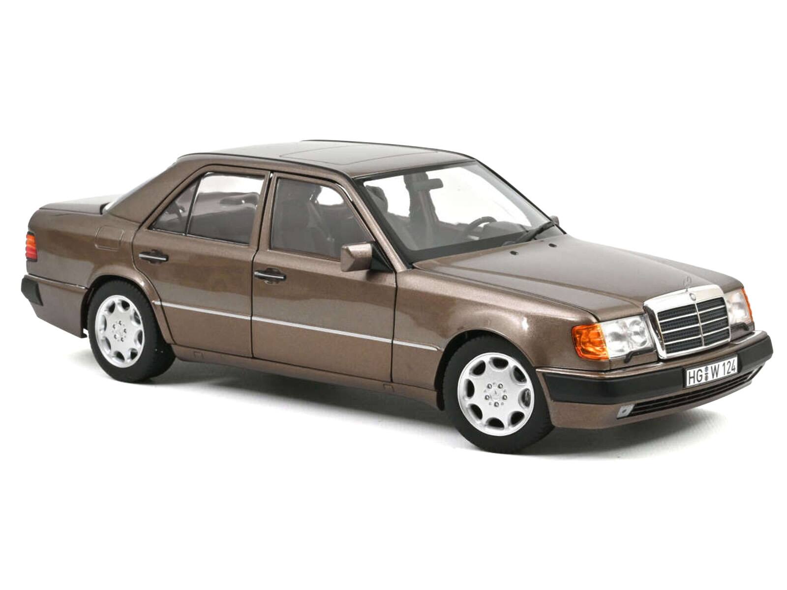 Alt View 5. Norev - 1990 Mercedes-Benz 500 E Impala Brown Metallic 1/18 Diecast Model by Norev.