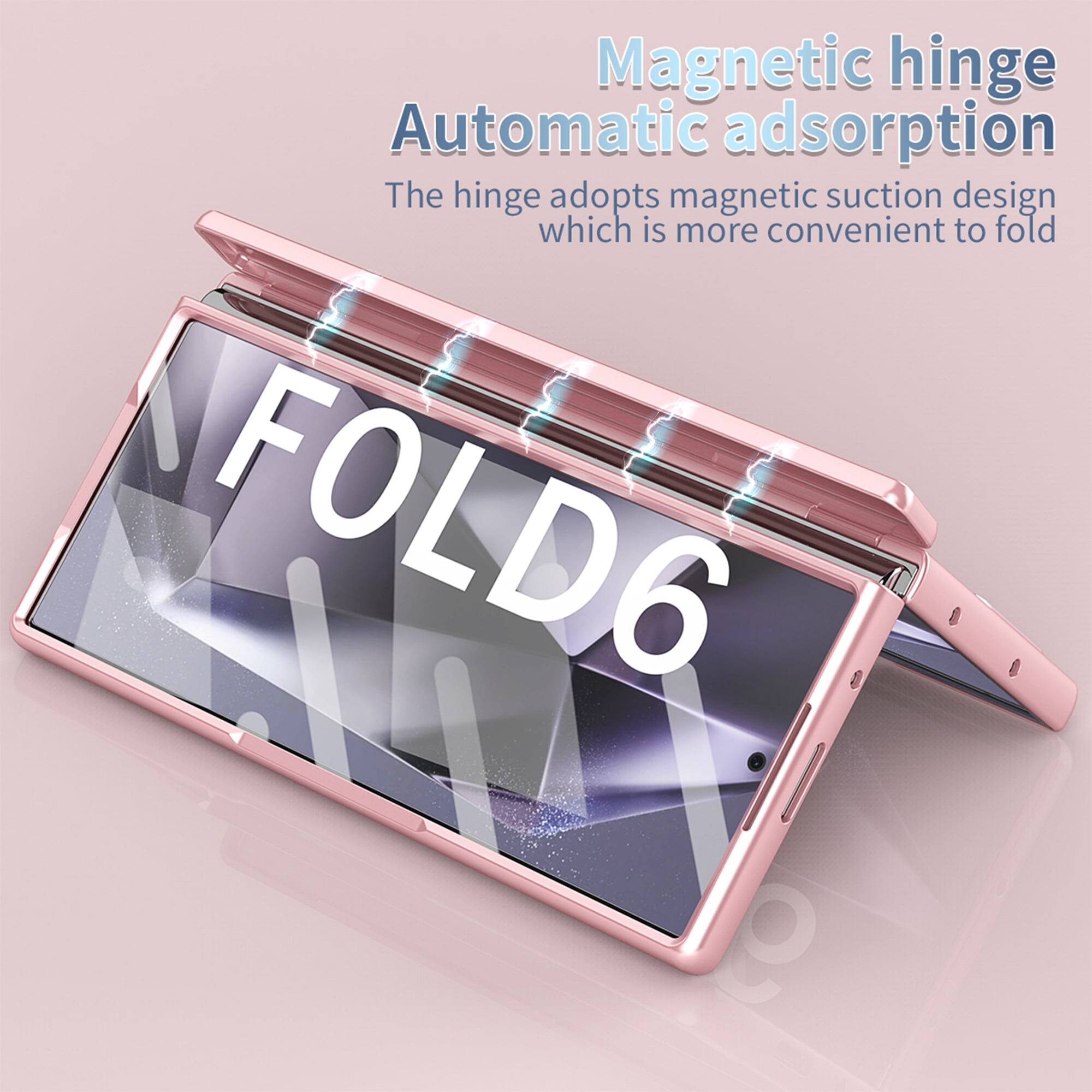 Magnetic hinge  
Automatic adsorption  
The hinge adopts magnetic suction design which is more convenient to fold  

FOLD6