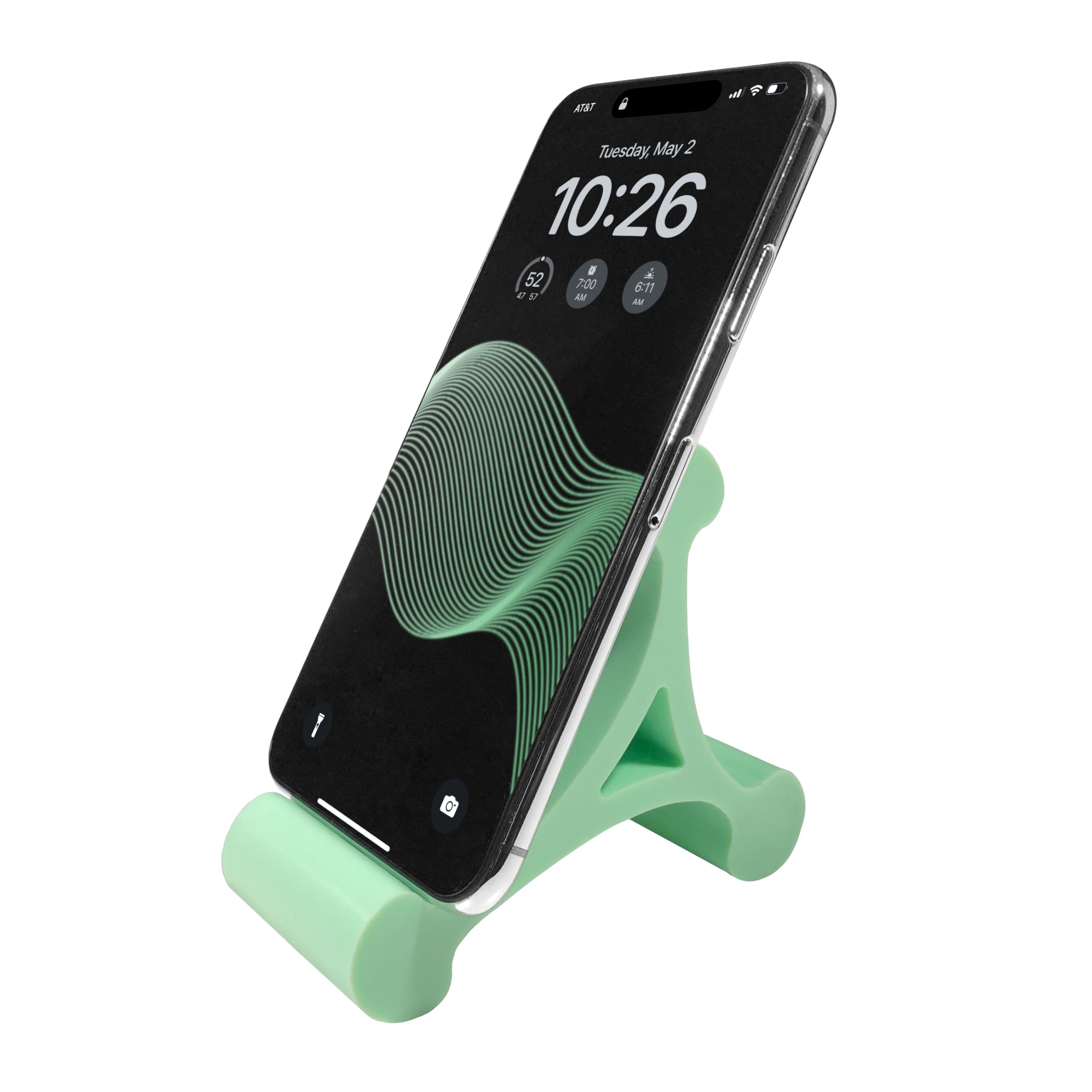 PO3TICJUNKI3 - Skalene Phone Stand - Silicone Rubber Adjustable Holder Prop Rest Desk Office Home Kitchen Accessory (mint - Mint Green