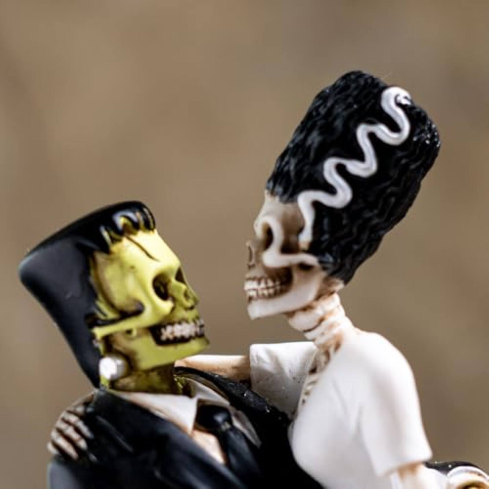 Left. Pacific Trading - Eternal Love Frankenstein and Bride Figurine Wedding or Anniversary Collectible Figurine 7 inch.