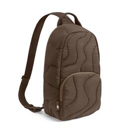 tomtoc - Terra-T36 10L Crossbody Sling Bag Backpack for Women, Trendy Puffer Quilted Padded Bag, Lightweight Travel Chest Bag - Caramel