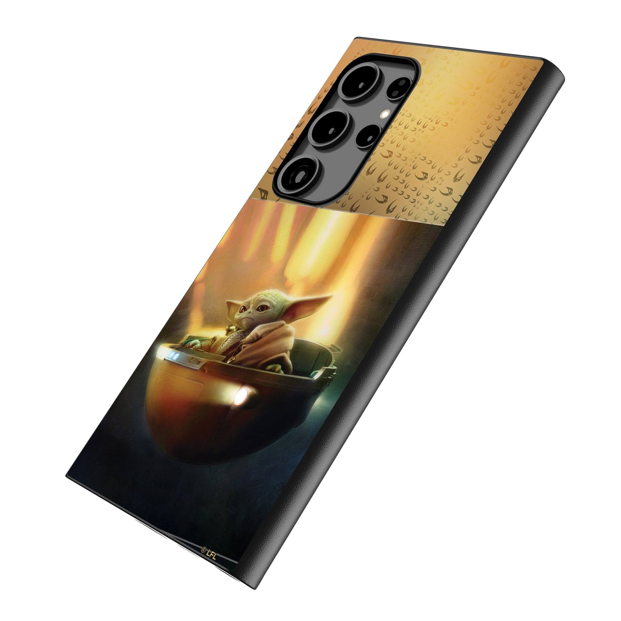 Angle. Keyscaper - Star Wars: The Mandalorian Portrait MagSafe Compatible Phone Case - Samsung Galaxy S25 Ultra - Grogu.