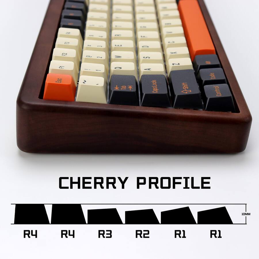 Cedar Assembly Carbon Pbt Double Shot Orange Keycap Set Retro Custom ...