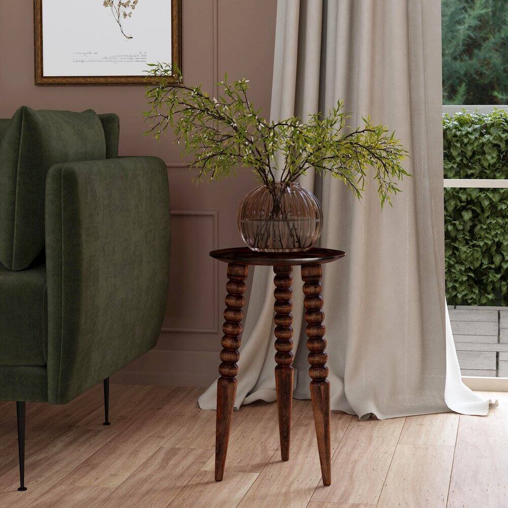 Alt View 4. Butler Specialty - Fluornoy Wood Side Table - Medium Brown.