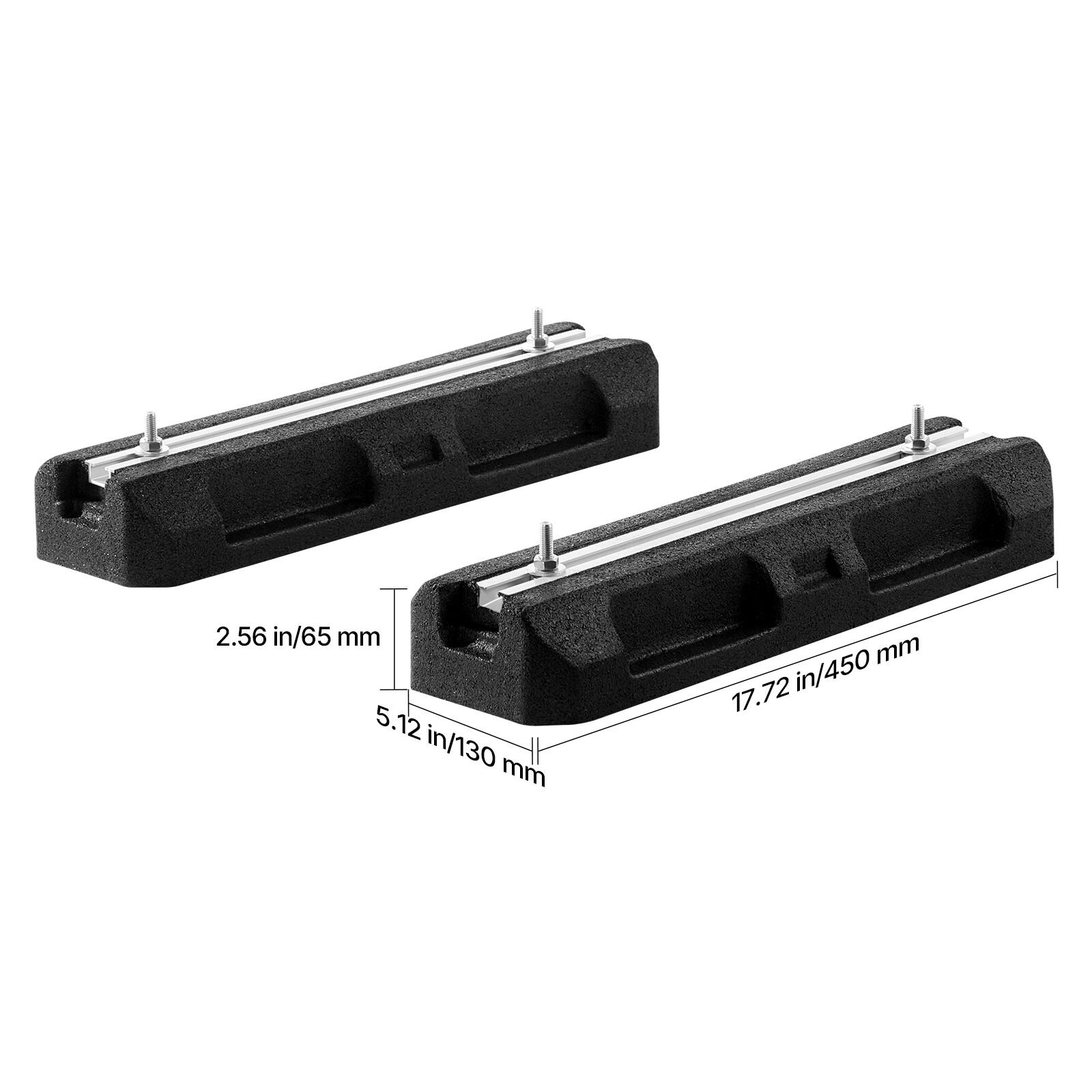 2.56 in/65 mm  
5.12 in/130 mm  
17.72 in/450 mm