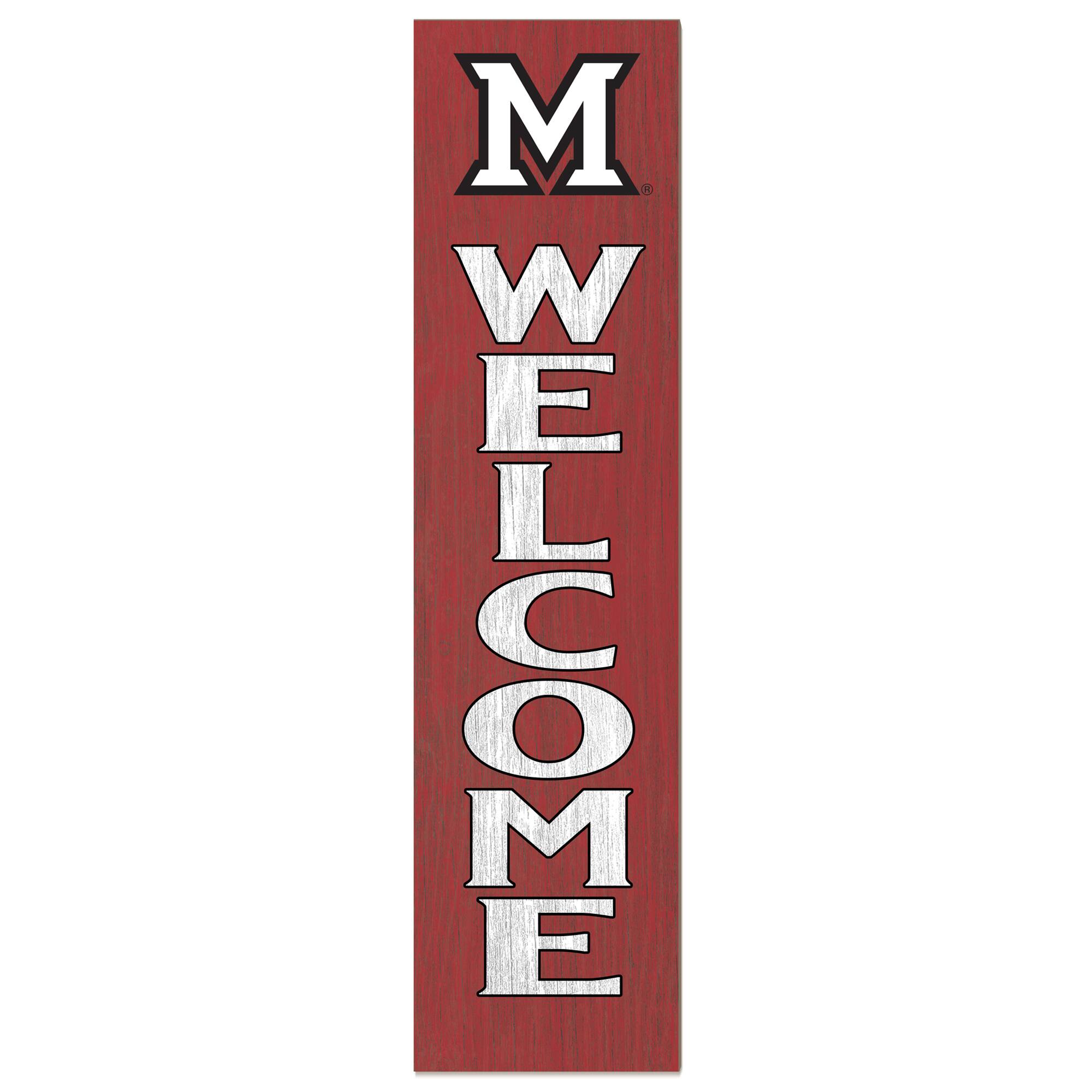 Miami University RedHawks 12'' x 48'' Welcome Leaner