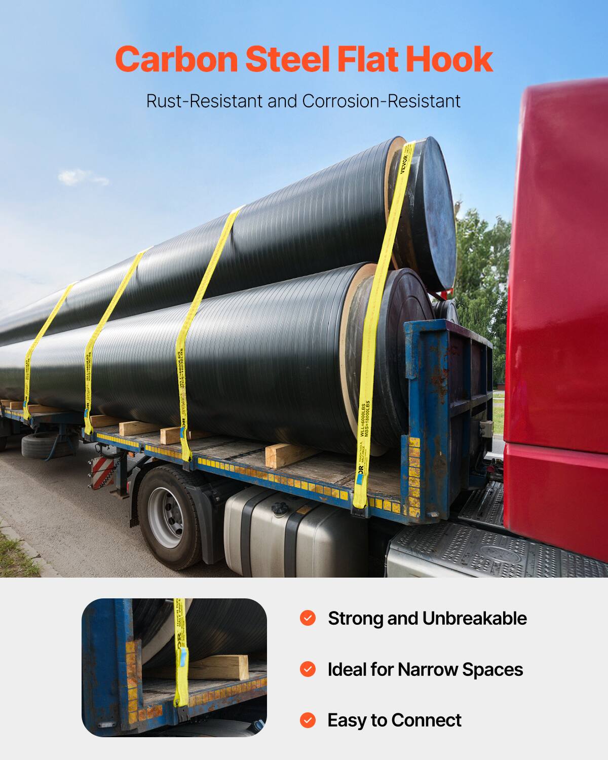 Carbon Steel Flat Hook  
Rust-Resistant and Corrosion-Resistant  

- Strong and Unbreakable  
- Ideal for Narrow Spaces  
- Easy to Connect