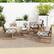 Alt View 3. Costway - Costway 5 PCS PE Wicker Patio Furniture Set with Acacia Wood Frame Cushions for Deck Garden - Mix Brown,Off-White.