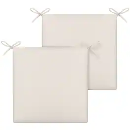 Nuu Garden - Patio 2-Piece Seat Cushions Outdoor Chair Pads with Zipper - Beige