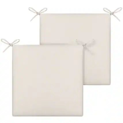 Front. Nuu Garden - Patio 2-Piece Seat Cushions Outdoor Chair Pads with Zipper - Beige.