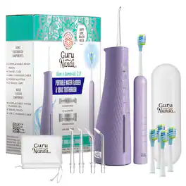 ESBANY - Lion & Lamb Kit 2.0, Electric Toothbrush with Water Flosser Combo, 4 Jet Tips, 4 Brush Heads, & IPX7 Waterproof Design