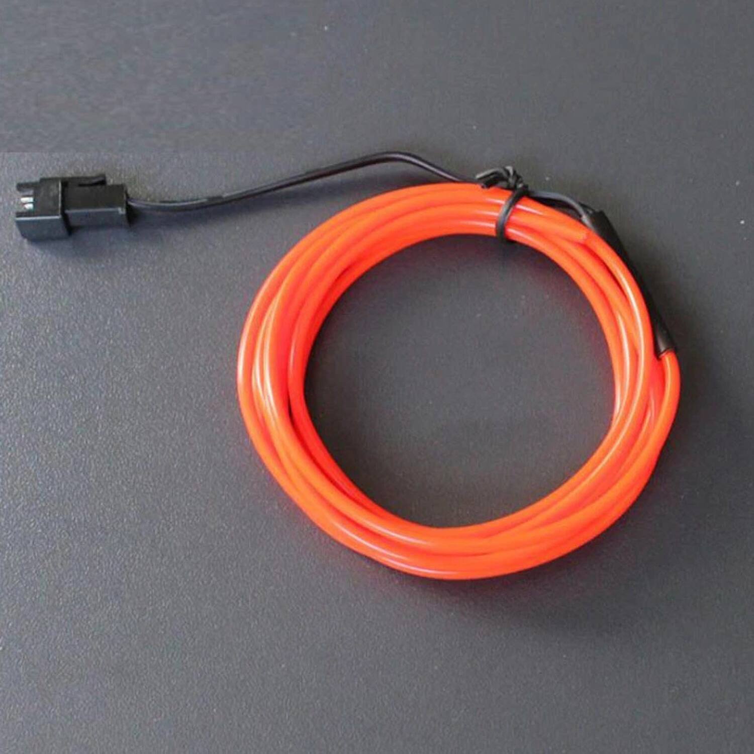 Left. Home Collection - 13.12Ft Battery Powered Neon LED EL Wire String Light Orange - Orange.