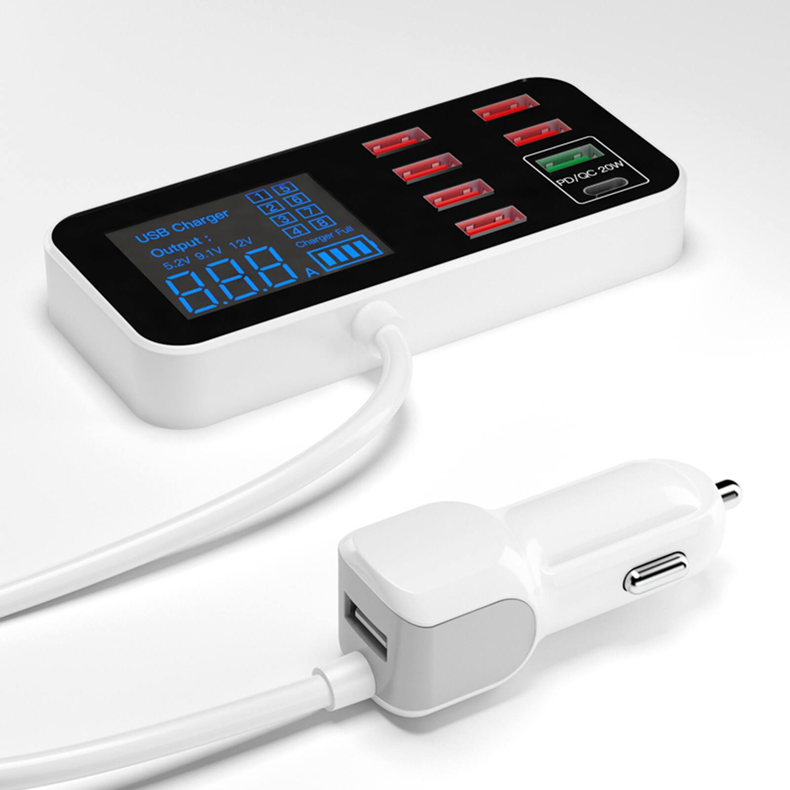 4 6  Charger 3 G USB A Full Output: 12V Charger 9.1V 5.2V A 20W PD/0C