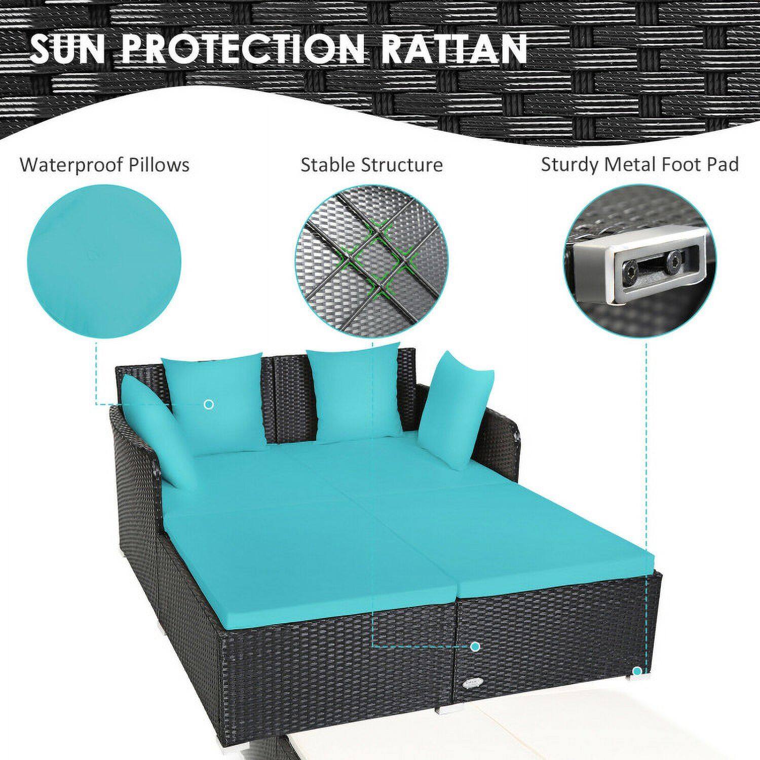 SUN PROTECTION RATTAN

- Waterproof Pillows
- Stable Structure
- Sturdy Metal Foot Pad