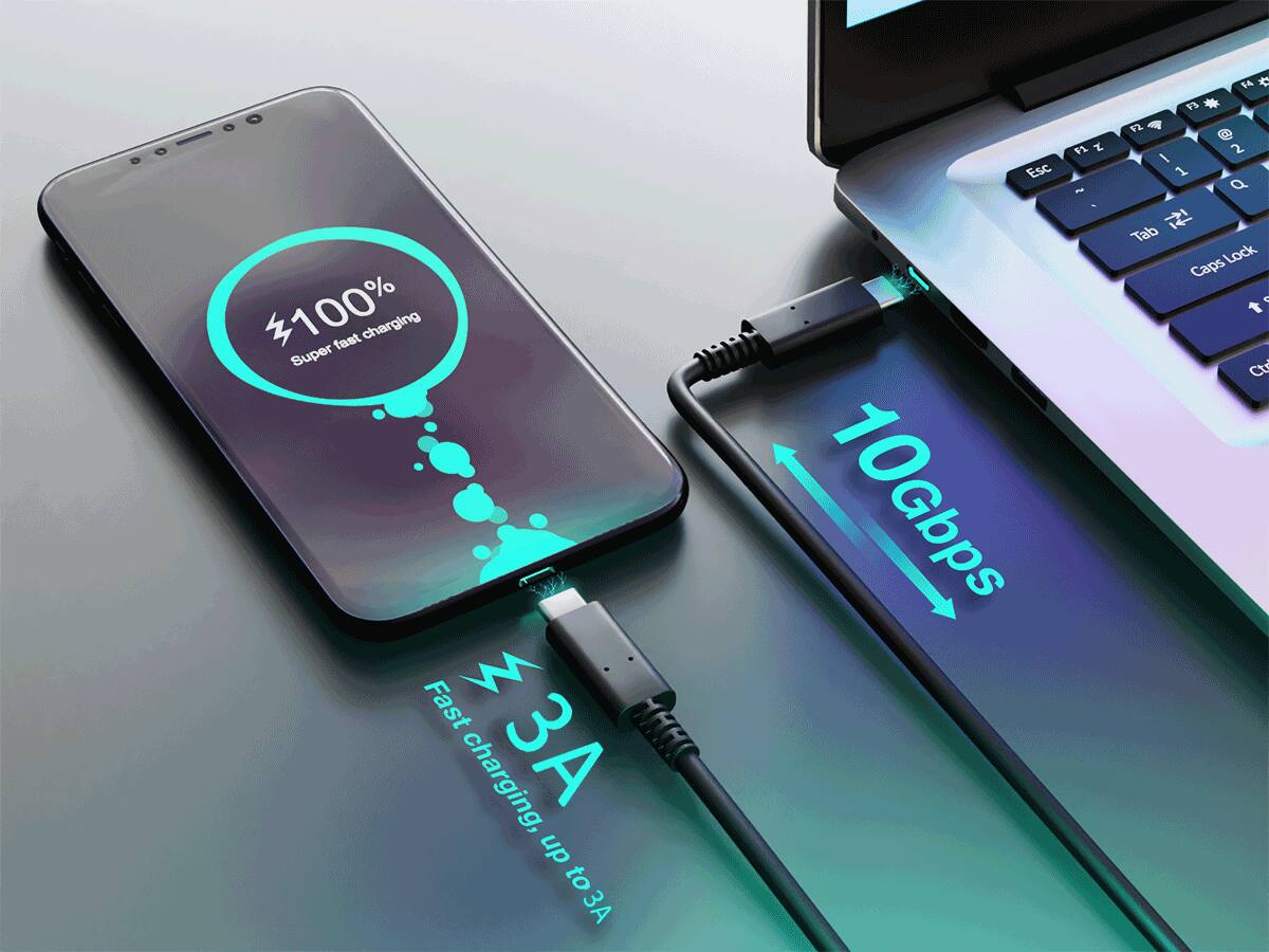 100% charging fast Super Fast W charging, 3A Fast charging, up to 3A, 10Gbps