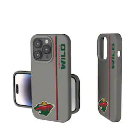 Keyscaper - NHL - Minnesota Wild Sidebar Soft Touch iPhone Case - 14 - Gray