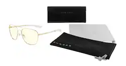 GUNNAR - Mustang Computer Glasses with Blue Light Reduction, Clear Lenses - Gold - Front_Zoom