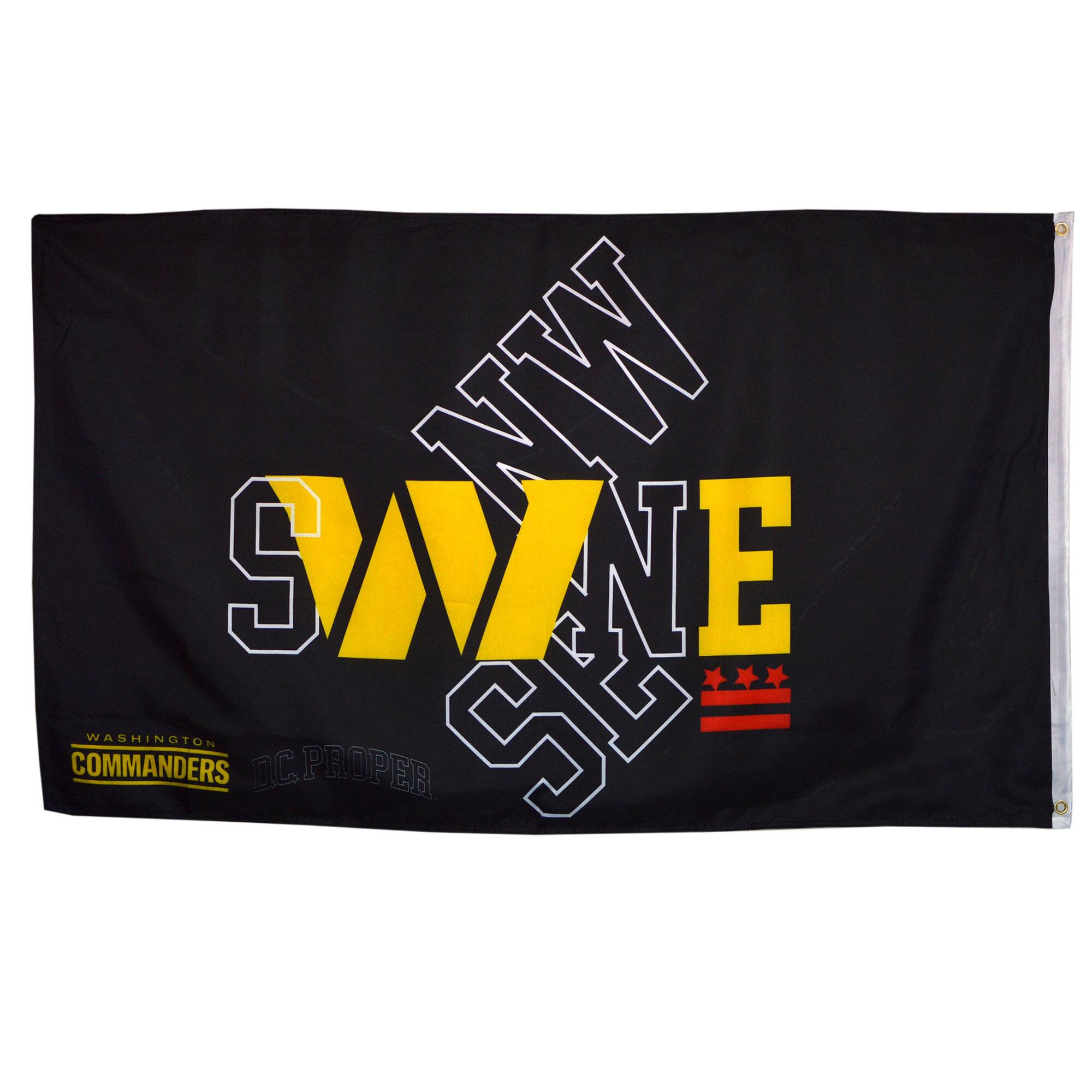 DC PROPER Washington Commanders 3' x 5' Legacy Flag Black 5012055