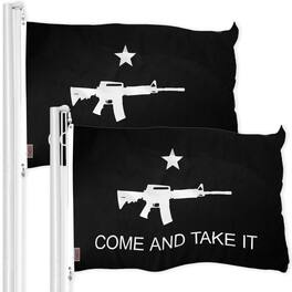 G128 - Come and Take It Rifle Flag 3x5 ft 2-Pack Printed 150D Polyester - Assorted Colors