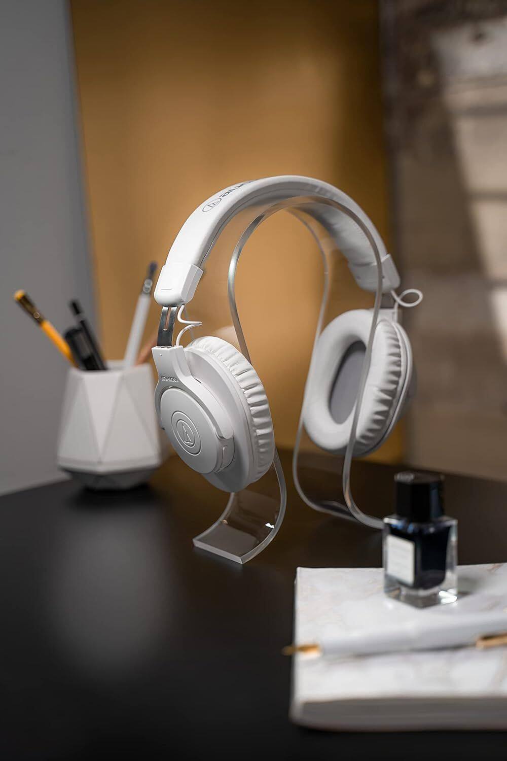 Alt View 2. Audio-Technica - Audio-Technica ATH-M20xBT Wireless Over-Ear Headphones - White.