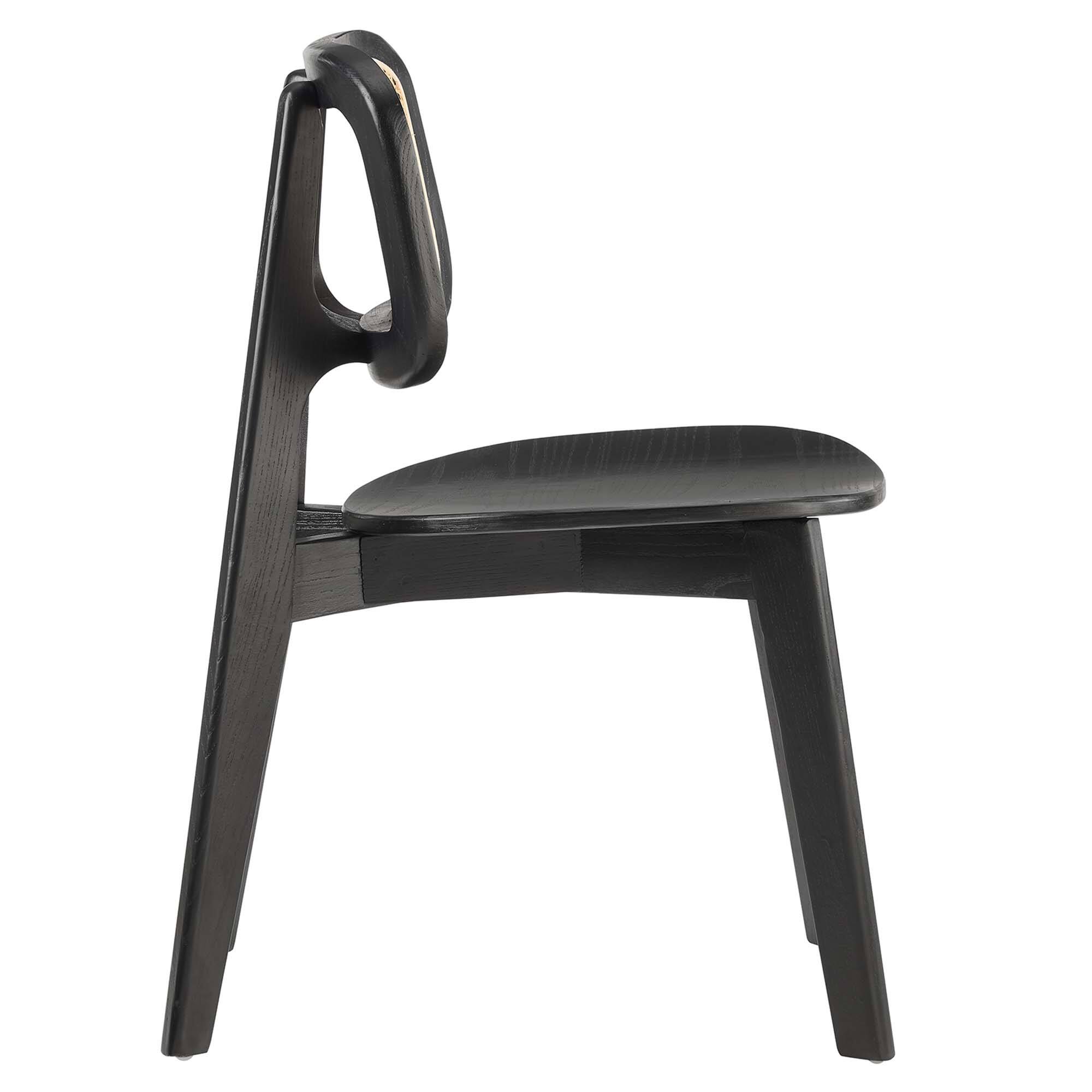 Alt View 1. Modway - Habitat Wood Dining Side Chair Set of 2 by Modway - Black.
